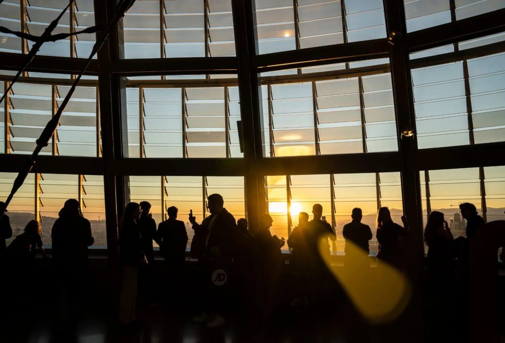 Watch the sunset in Barcelona from Mirador torre Glòries