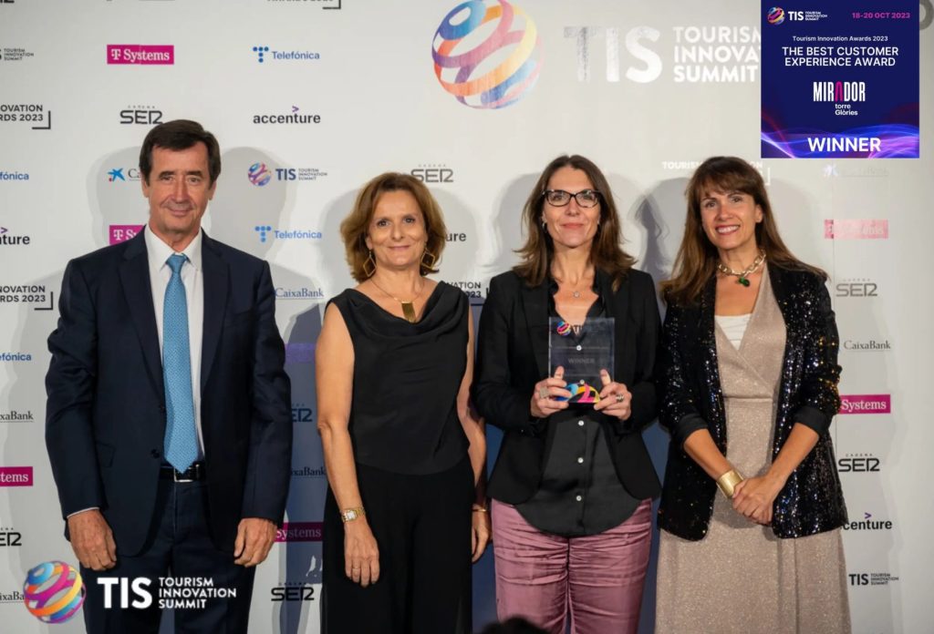 Mirador torre Glòries remporte le prix de la Meilleure Expérience Utilisateur aux Tourism Innovation Awards 2023