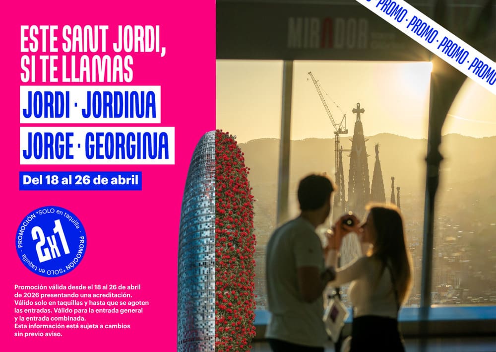 Celebra la Diada de Sant Jordi en Mirador Torre Glòries