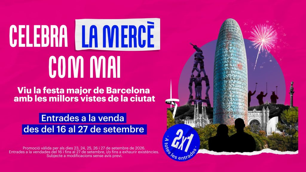 El Mirador Torre Glòries celebra La Mercè amb una promoció 2×1 per redescobrir Barcelona a 125 metres d’alçada